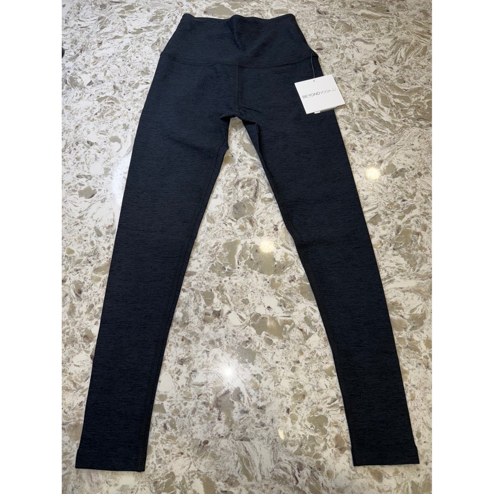 Beyond Yoga Spacedye High Waisted Midi Leggings Darkest Night black size XS